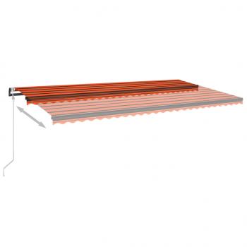 Automatische Markise mit LED & Windsensor 600x350 Orange/Braun