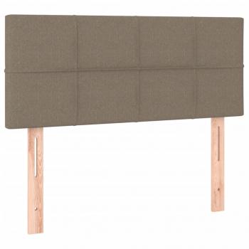 Boxspringbett mit Matratze & LED Taupe 120x190 cm Stoff