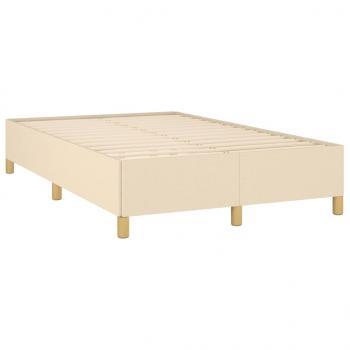 Boxspringbett mit Matratze & LED Creme 120x190 cm Stoff