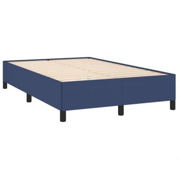 Boxspringbett mit Matratze & LED Blau 120x190 cm Stoff