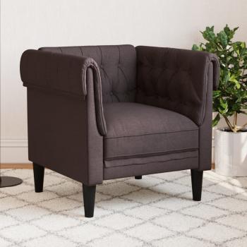 ARDEBO.de - Chesterfield-Sessel Dunkelbraun Stoff