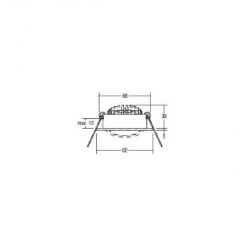 Brumberg DISC LED-Einbaustrahler mit Linsenoptik, 6W, 700lm, 4000K, chrom (12321024)