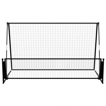 2-in-1 Rebounder und Fußballtor 202x104x120 cm Stahl