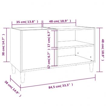 Plattenschrank Räuchereiche 84,5x38x48 cm Holzwerkstoff