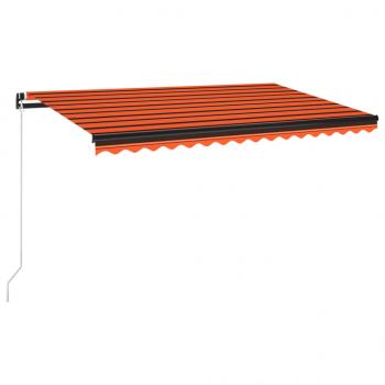 ARDEBO.de - Markise Manuell Einziehbar 400x350 cm Orange und Braun