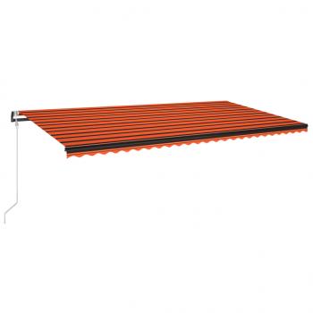 ARDEBO.de - Markise Automatisch Einziehbar 600x350 cm Orange und Braun