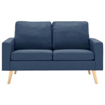 2-Sitzer-Sofa Blau Stoff