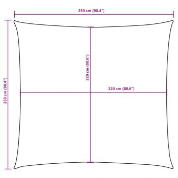 Sonnensegel Oxford-Gewebe Quadratisch 2,5x2,5 m Cremeweiß