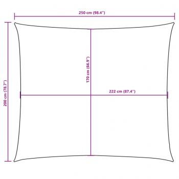 Sonnensegel Oxford-Gewebe Rechteckig 2x2,5 m Anthrazit