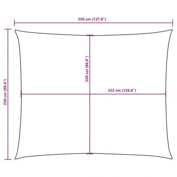 Sonnensegel Oxford-Gewebe Rechteckig 2,5x3,5 m Anthrazit