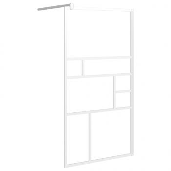 ARDEBO.de - Duschwand für Walk-In Dusche 100x195 cm ESG-Glas Weiß