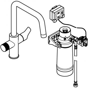 Grohe Blue Pure Start Starter Set mit Ultrasafe Filter, C- Auslauf, chrom (30594000)