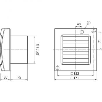 Maico ECA 120 KF Kleinraumventilator (0084.0011)