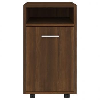 Beistellschrank mit Rollen Braun Eichen-Optik 33x38x60 cm