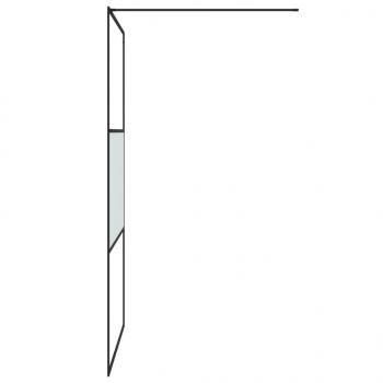 Duschwand für Begehbare Dusche Schwarz 115x195 cm Halbmatt ESG