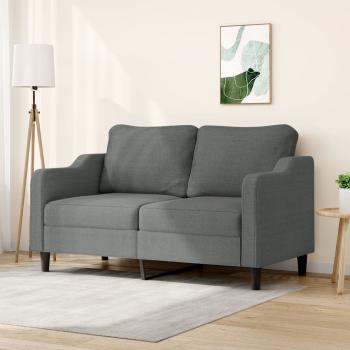 ARDEBO.de - 2-Sitzer-Sofa Dunkelgrau 140 cm Stoff