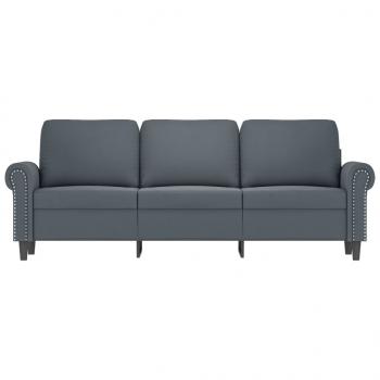 3-Sitzer-Sofa Dunkelgrau 180 cm Samt