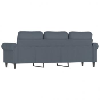 3-Sitzer-Sofa Dunkelgrau 180 cm Samt