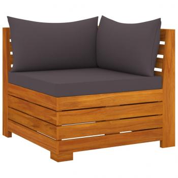 4-Sitzer-Gartensofa mit Kissen Massivholz Akazie