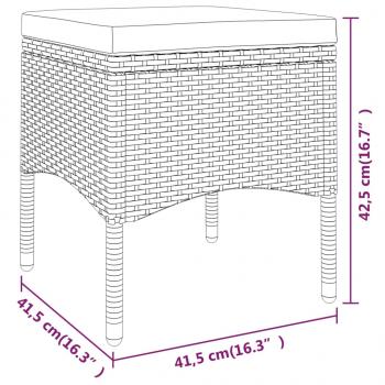 9-tlg. Garten-Essgruppe Poly Rattan Braun