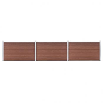 ARDEBO.de - Gartenzaun WPC 526x106 cm Braun