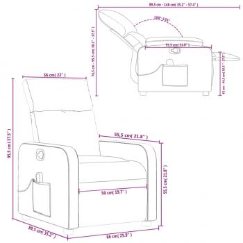 Massagesessel Braun Stoff