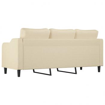 3-Sitzer-Sofa Creme 180 cm Stoff