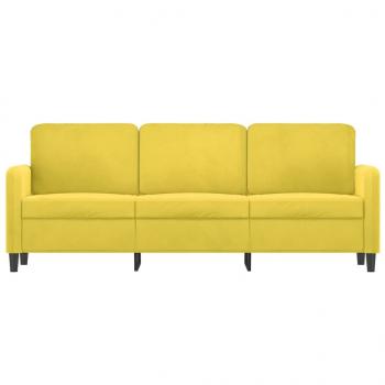 3-Sitzer-Sofa Gelb 180 cm Samt