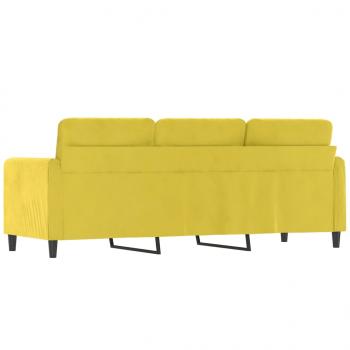 3-Sitzer-Sofa Gelb 180 cm Samt