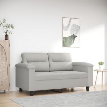 ARDEBO.de - 2-Sitzer-Sofa Hellgrau 120 cm Mikrofasergewebe