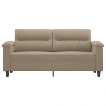 2-Sitzer-Sofa Taupe 140 cm Mikrofasergewebe