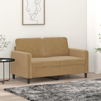 ARDEBO.de - 2-Sitzer-Sofa Braun 120 cm Samt