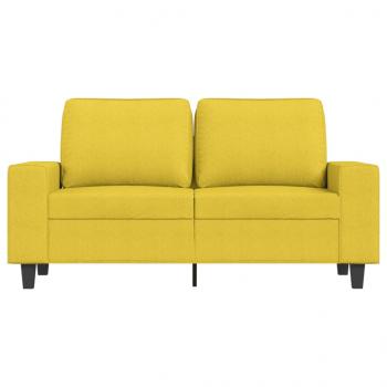 2-Sitzer-Sofa Hellgelb 120 cm Stoff