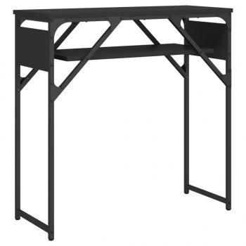 Konsolentisch mit Ablage Schwarz 100x29x75cm Holzwerkstoff