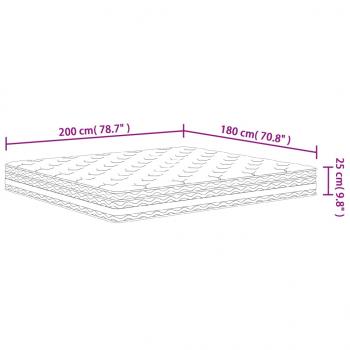 Matratze Taschenfederkern Mittel 180x200 cm