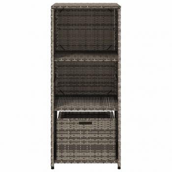 Gartenschrank Grau 50x55x115 cm Poly Rattan