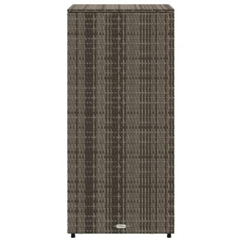 Gartenschrank Grau 50x55x115 cm Poly Rattan