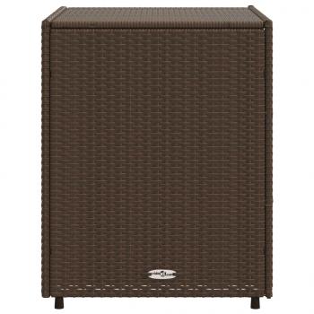 Gartenschrank Braun 55x59x69 cm Poly Rattan