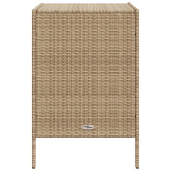 Gartenschrank Beige 55x59x80 cm Poly Rattan