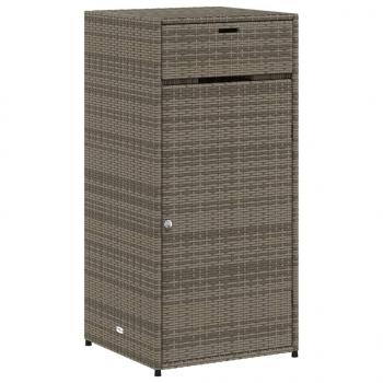 Gartenschrank Grau 55x55x111 cm Poly Rattan