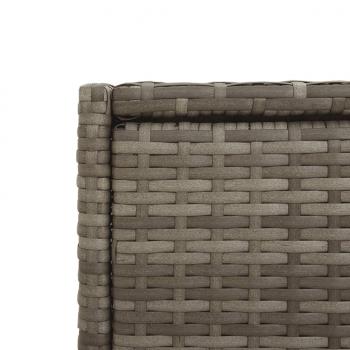 Gartenschrank Grau 55x55x111 cm Poly Rattan