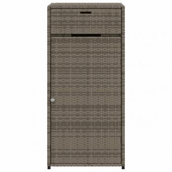 Gartenschrank Grau 55x55x111 cm Poly Rattan