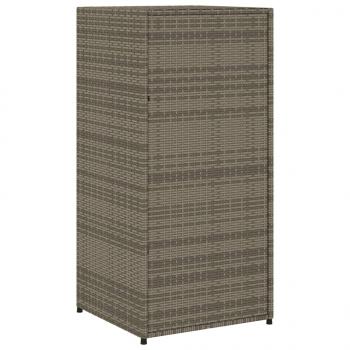 Gartenschrank Grau 55x55x111 cm Poly Rattan