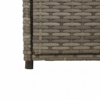 Gartenschrank Grau 55x55x111 cm Poly Rattan