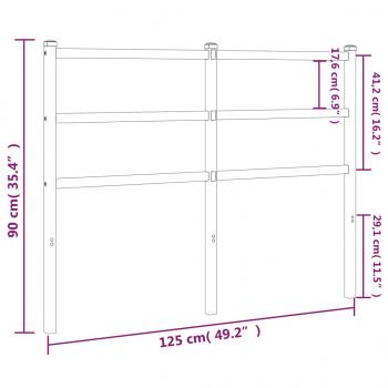 Kopfteil Metall Weiß 120 cm