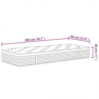 Matratze Taschenfederkern Medium Plus 90x200 cm