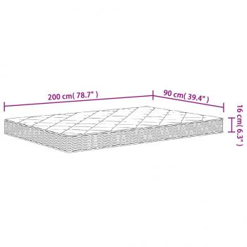 Matratze Schaumstoff Mittelweich 90x200 cm