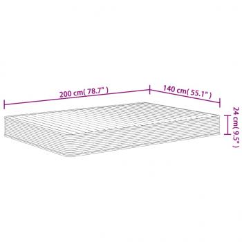 Matratze Schaumstoff Mittelweich 140x200 cm