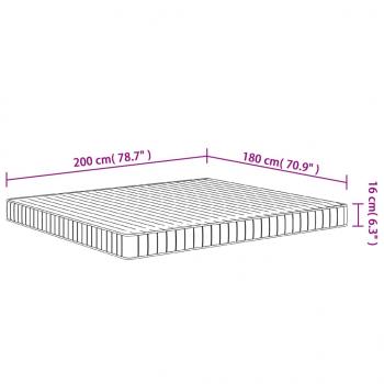 Matratze Schaumstoff Mittelweich 180x200 cm