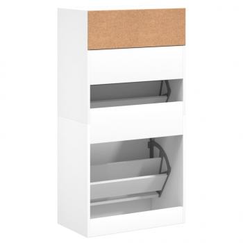 Schuhschrank Weiß 60x34x116 cm Holzwerkstoff